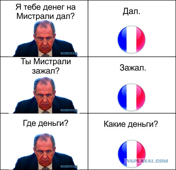 Лавров потребовал с Франции деньги за «Мистрали»