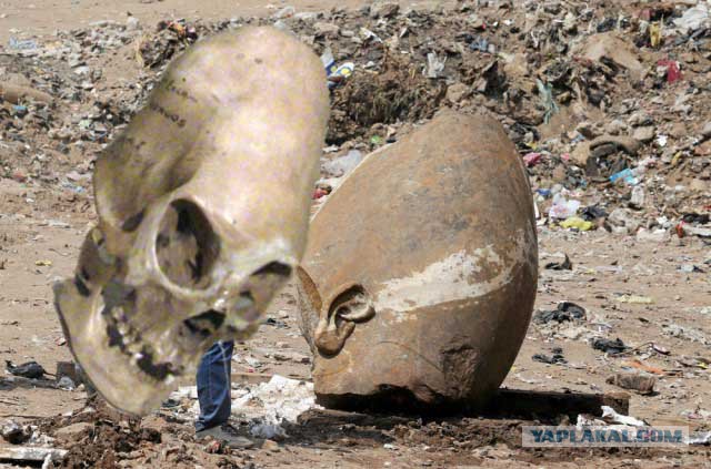Египетские и немецкие археологи обнаружили восьмиметровую статую из кварцита