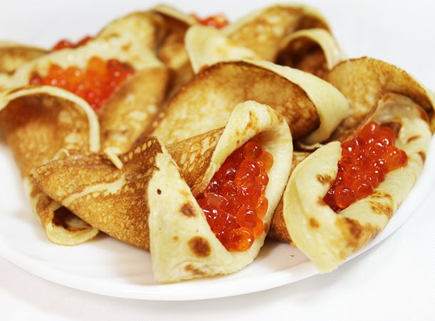Блинчики с курицей и сыром