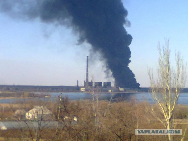 Взрыв и пожар Углегорской ТЭС