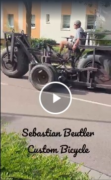 Мужчина из Германии собрал велотанк из металлолома