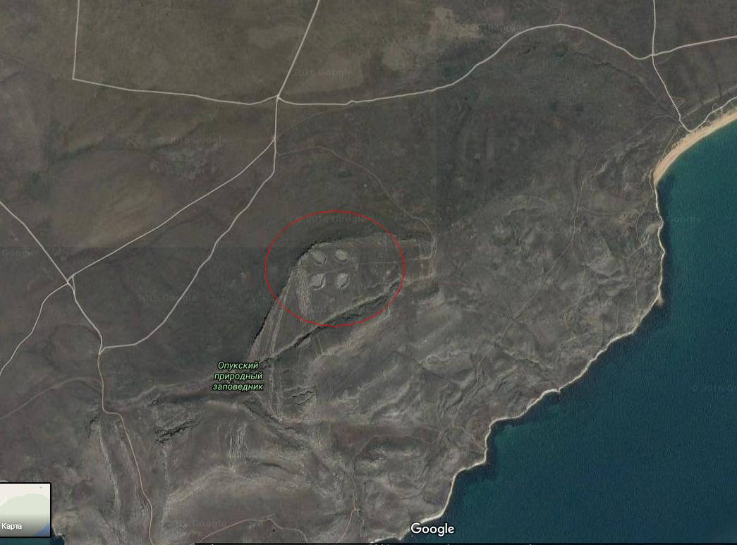 Опук крым карта