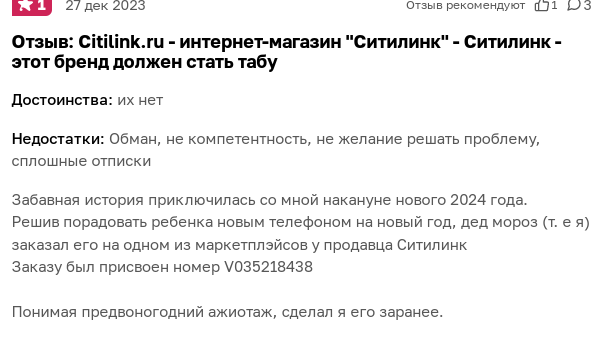 Вляпались в Ситилинк