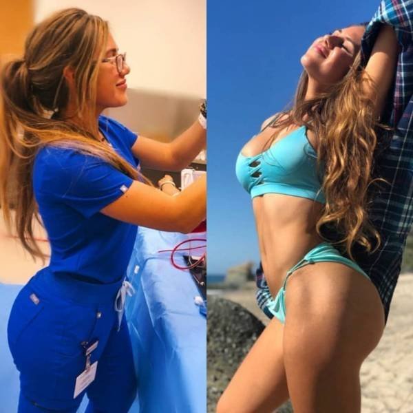 Девушки в форме и без