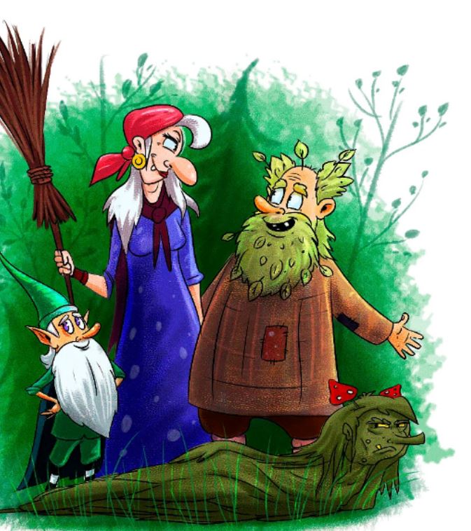 Рисунок бабы яги и кикиморы
