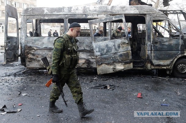 г. Донецк 11.02.2015 обстрел 18+