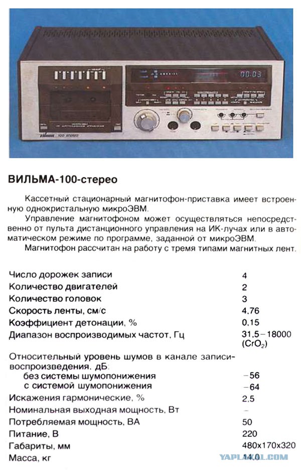 Стационарные кассетные магнитофоны