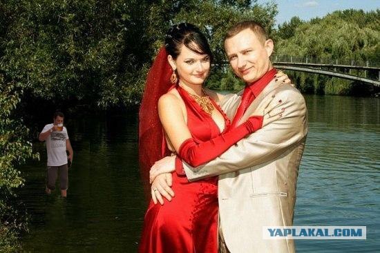 Романтический фон на свадебном фото