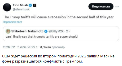 Трамп и Маск ссорятся в "прямом эфире" в Твиттере