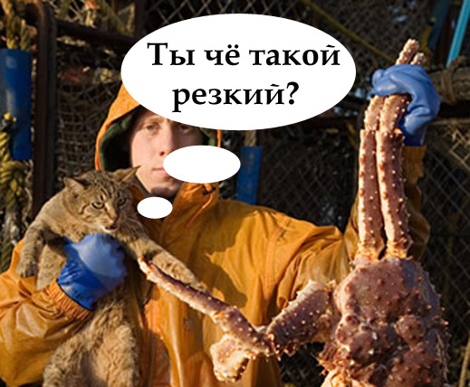 Нечеловеческая борьба кота и краба.