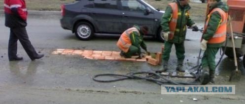 Дороги Германии после зимы по-русски (-20)