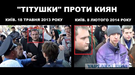 "Георгиевские " ленточки против флагов УПА