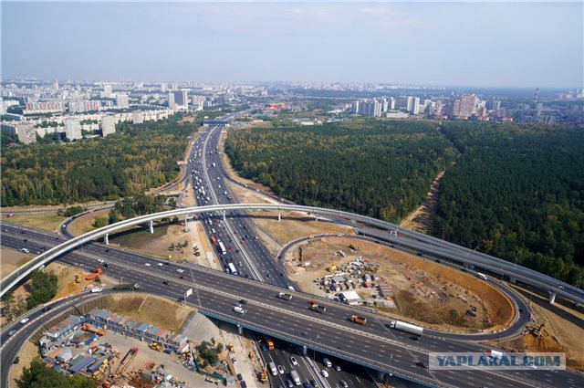 Фото развязок на МКАД с высоты птичьего полета