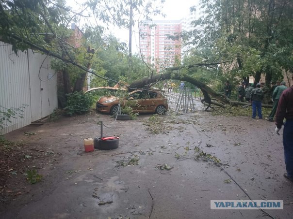 Сильная гроза в Москве и ее последствия