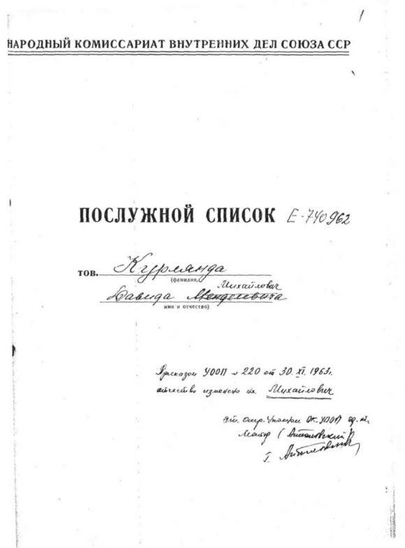 Давид Курлянд — прототип Давида Гоцмана