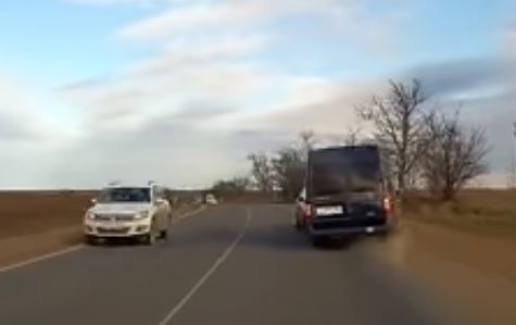Лобовое столкновение в Крыму