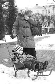 Зимние катания на санках в СССР
