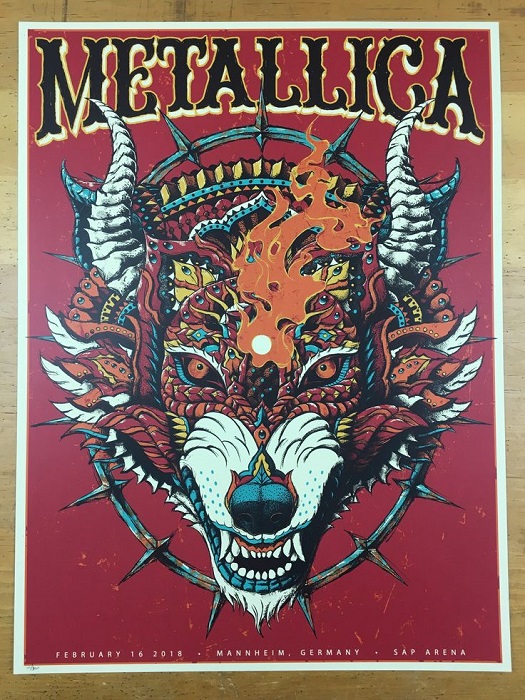 Концертные постеры от Metallica...