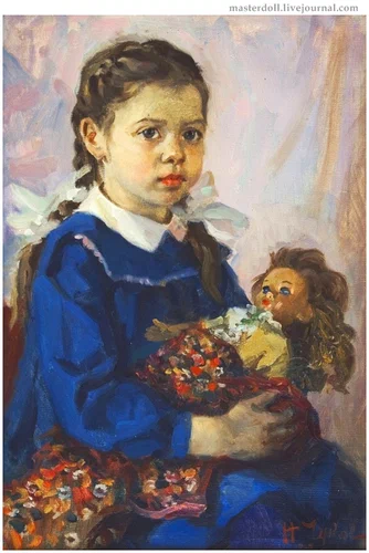 Живопись. Девочки и куклы