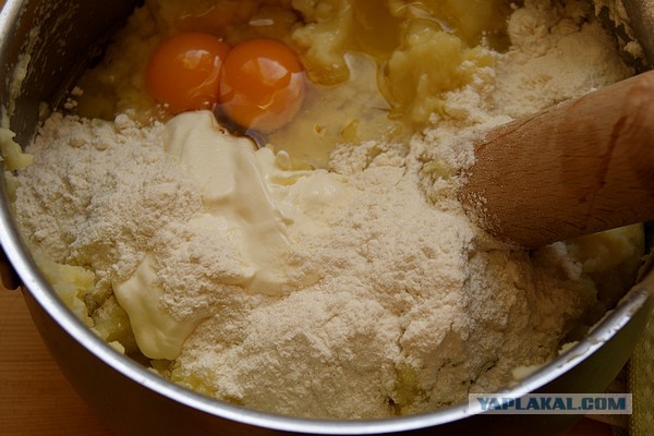 Картофельная запеканка, С курицей, сыром и овощами
