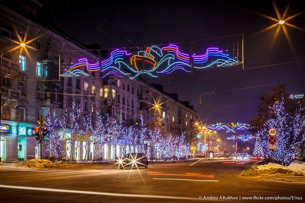 Полярная ночь в Мурманске