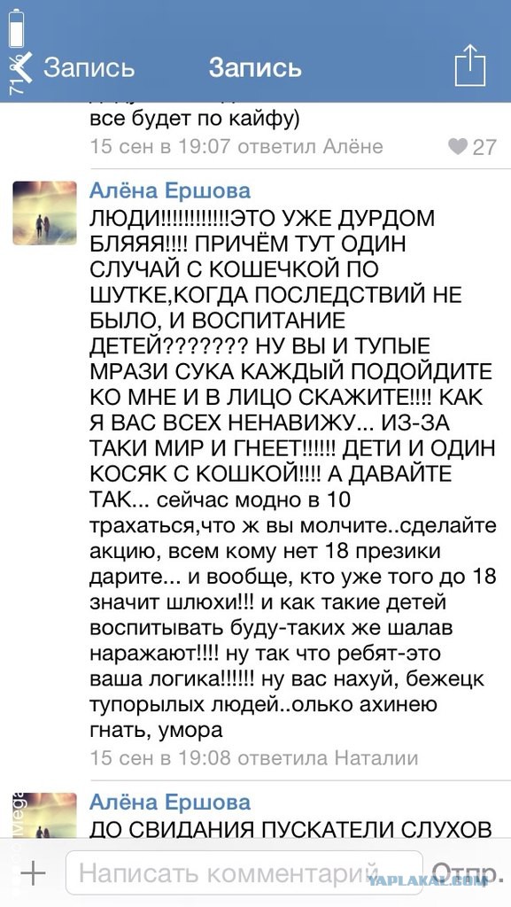 В Тверской области молодые люди постирали котёнка