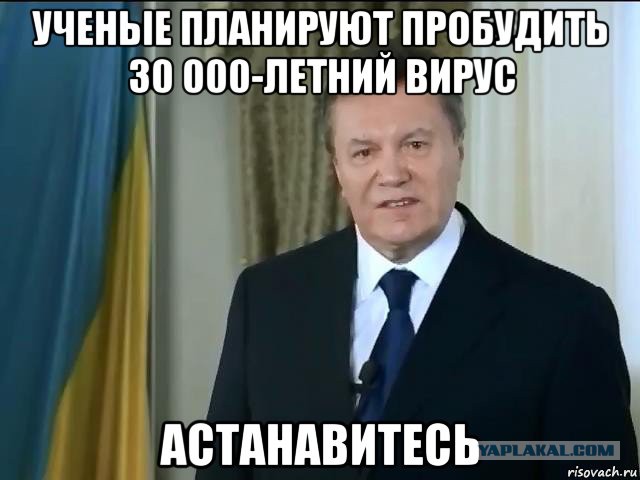 Ученые планируют пробудить 30 000-летний вирус