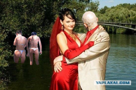 Романтический фон на свадебном фото