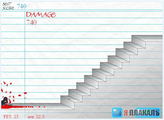 Stair Fall, падение с лестницы, * флэш игры / жесть