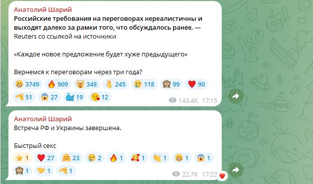 Переговоры РФ и Украины стартовали