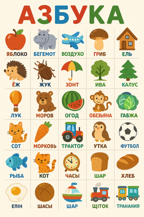 ChatGPT попросили сгенерить азбуку для малышей