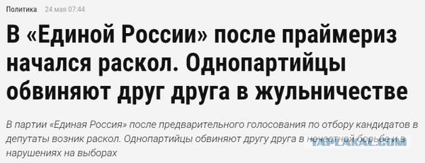 Почему жестко провалилась идея праймериз в России