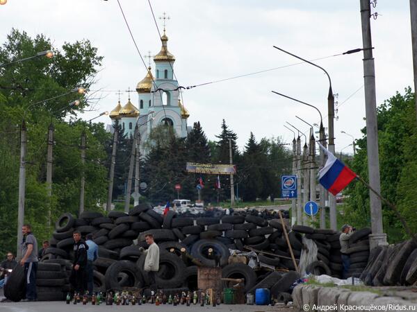 Перестрелка между ополчением и войсками