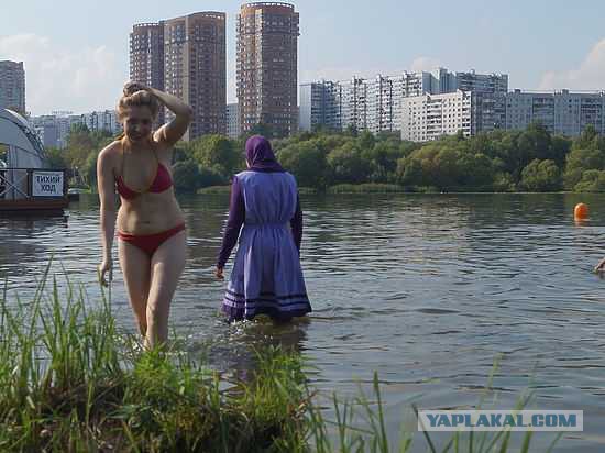 Купальщица взбудоражила московский пляж