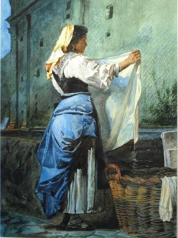 "Стирала она..."