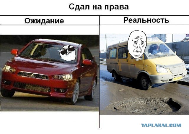 Сдал на права