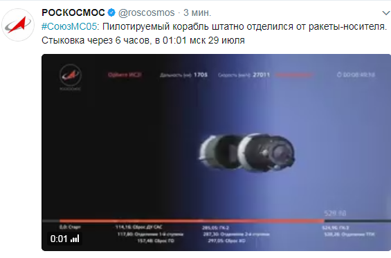 Старт Союз МС-05