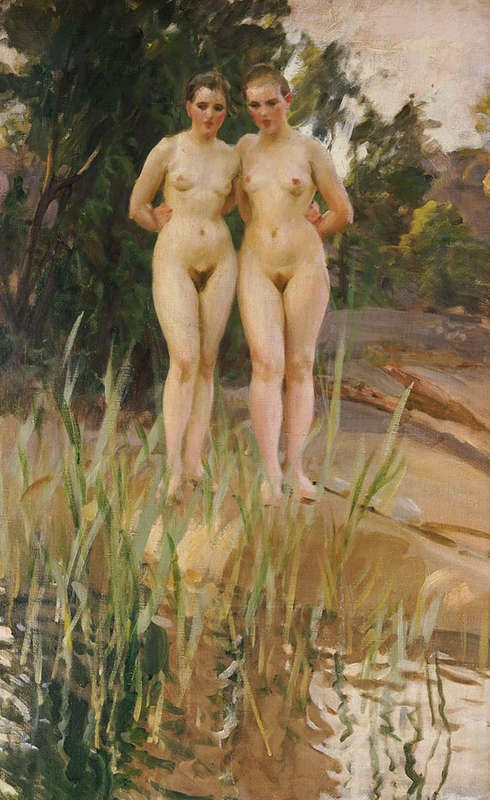 «На природе» Худ. Андерс Цорн. 1888 г.