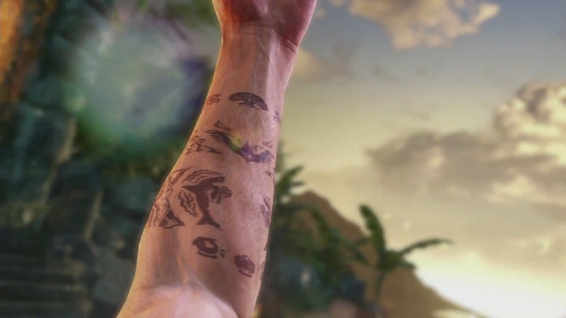 Похоже на Far cry3 ,где тату появлялись на руке главного героя по мере прох...