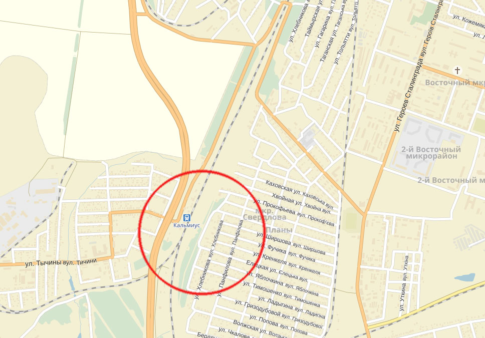 Червоногвардейский район макеевка карта