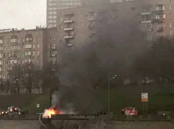 Водитель заживо сгорел в Maserati на набережной в центре Москвы