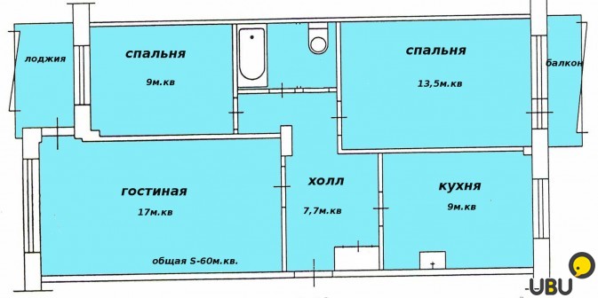 Проект квартиры ленинградка