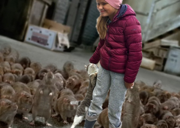 Девочка с кошечкой