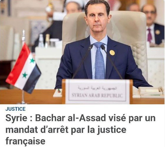 Башара Асада французы хотят арестовать.