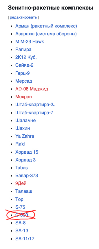 Израиль добил последние три С-300 в Иране