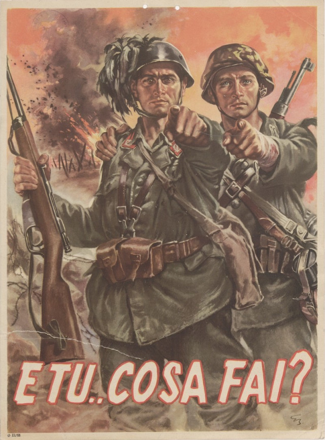 Итальянские пропагандистские плакаты времен Второй мировой войны