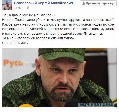 Алексей Мозговой погиб в результате покушения