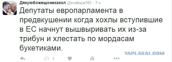 Фото: Яценюка с розами унесли со сцены