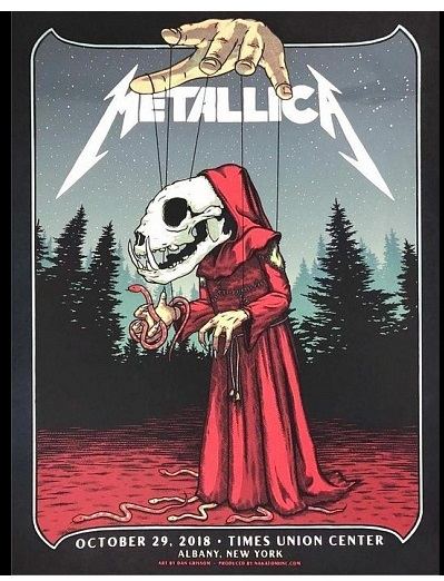 Концертные постеры от Metallica...