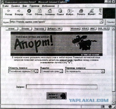 Прекратил своё существование поисковик APORT.